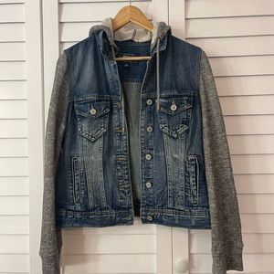 Silver jean and jacket with super soft and comfy sleeves and hood